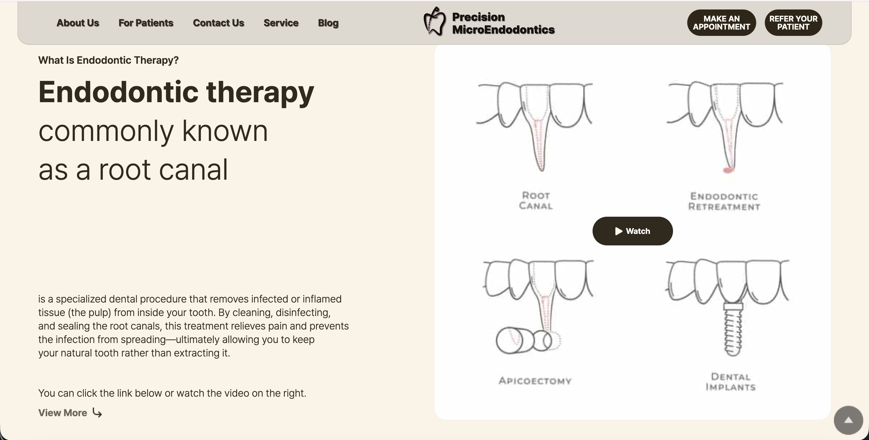 precisionrct.com 서브 페이지